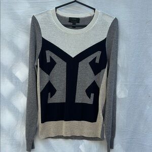 J. Crew merino/cashmere Patterned Sweater